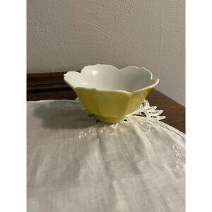 Vintage 1960s Yellow Lotus Bowl